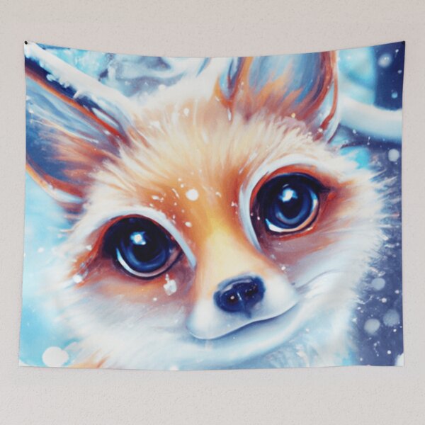Item preview, Cutedom - Fox In The Snow designed and sold by RaynbowCute.