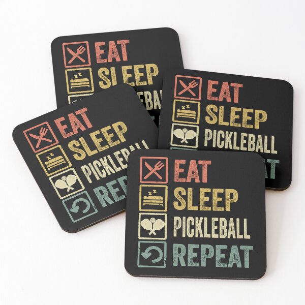 Item preview, Funny Eat Sleep Pickleball Repeat Retro Vintage Pickleball designed and sold by HANYART.
