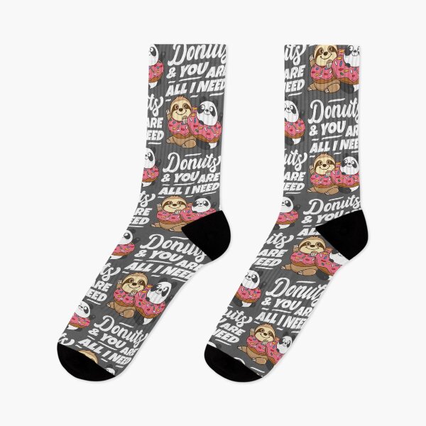 Item preview, Sloth Panda - Donuts and You Are All I Need designed and sold by plushism.