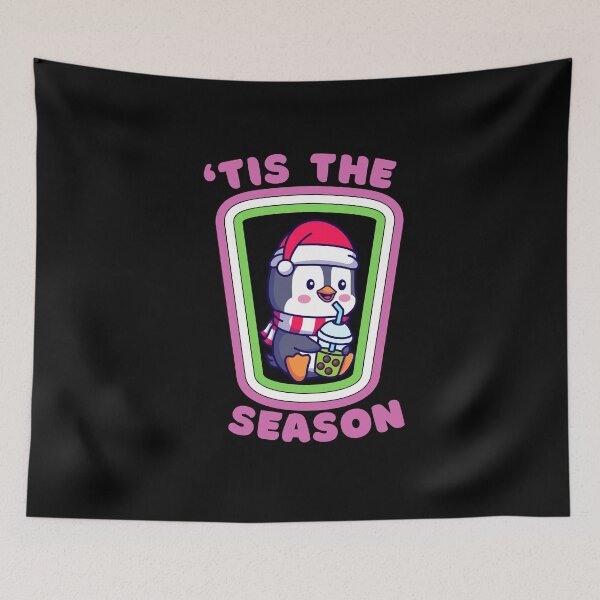 Item preview, 'Tis the season to drink Boba Boba tea lover christmas penguin designed and sold by Artistusha.