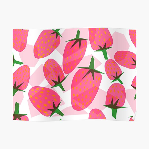 Motif fraise Poster