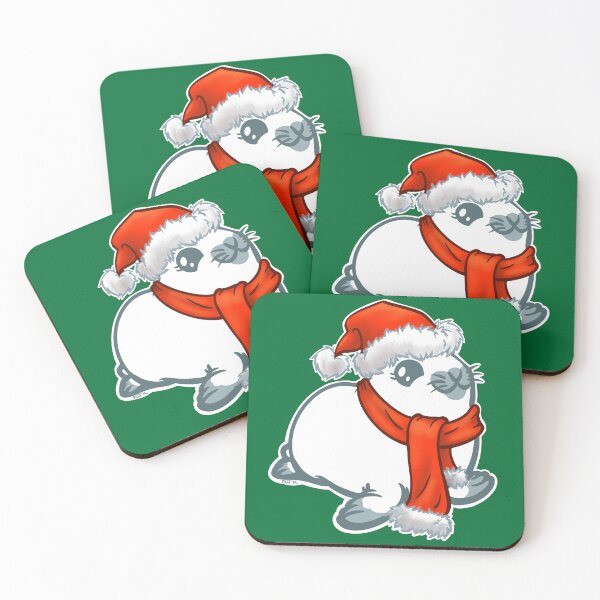 Item preview, Harp Seal Pup in Red Hat and Scarf designed and sold by RJKpoyp.