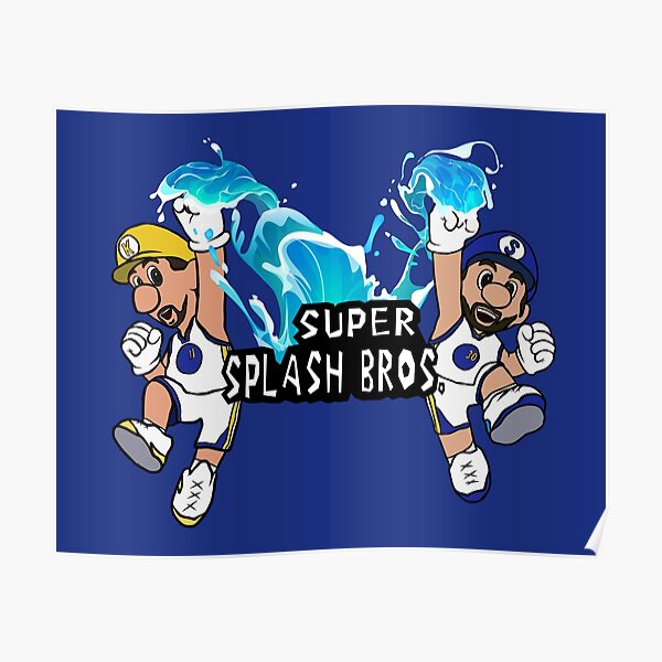 "Super Splash Bros." Poster for Sale by RatTrapTees Redbubble
