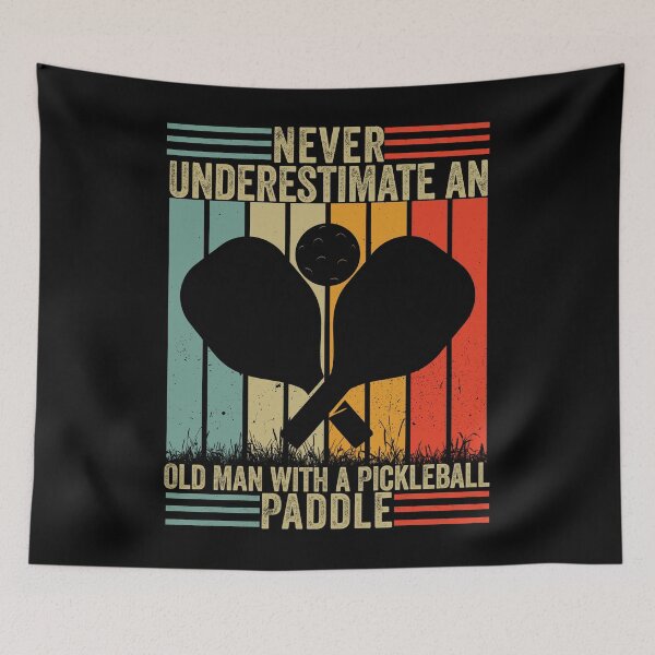 Item preview, Never Underestimate An Old Man With a Pickleball Paddle designed and sold by HANYART.