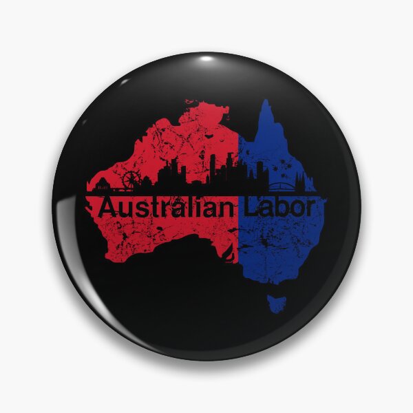 Item preview, Australian Labor Party with Melbourne Skyline in Black designed and sold by Manoroma.