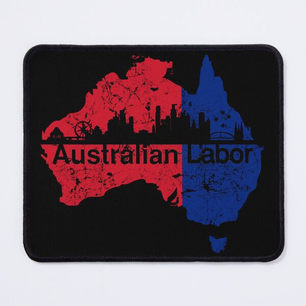 Item preview, Australian Labor Party with Melbourne Skyline in Black designed and sold by Manoroma.