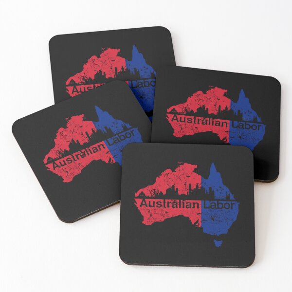 Item preview, Australian Labor Party with Melbourne Skyline in Black designed and sold by Manoroma.