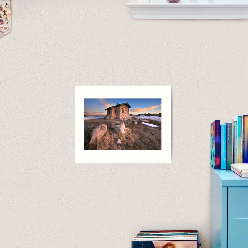 Seamans Hut Dawn, Mt Kosciusko, Australia Art Print