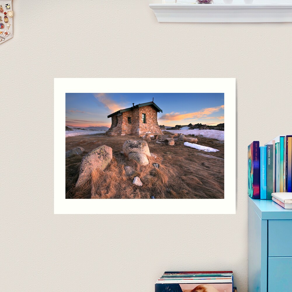 Seamans Hut Dawn, Mt Kosciusko, Australia Art Print