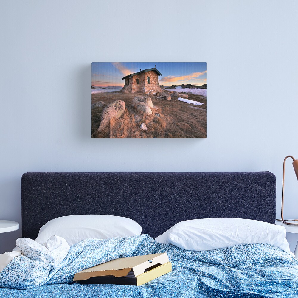 Seamans Hut Dawn, Mt Kosciusko, Australia Canvas Print