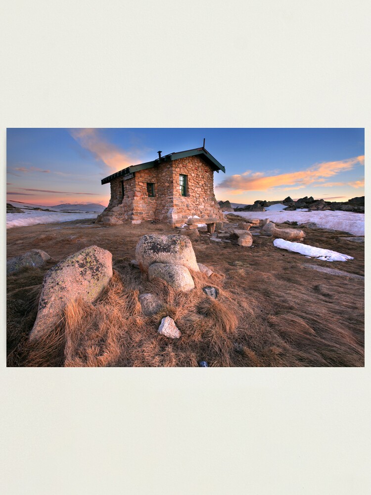 Alternate view of Seamans Hut Dawn, Mt Kosciusko, Australia Photographic Print