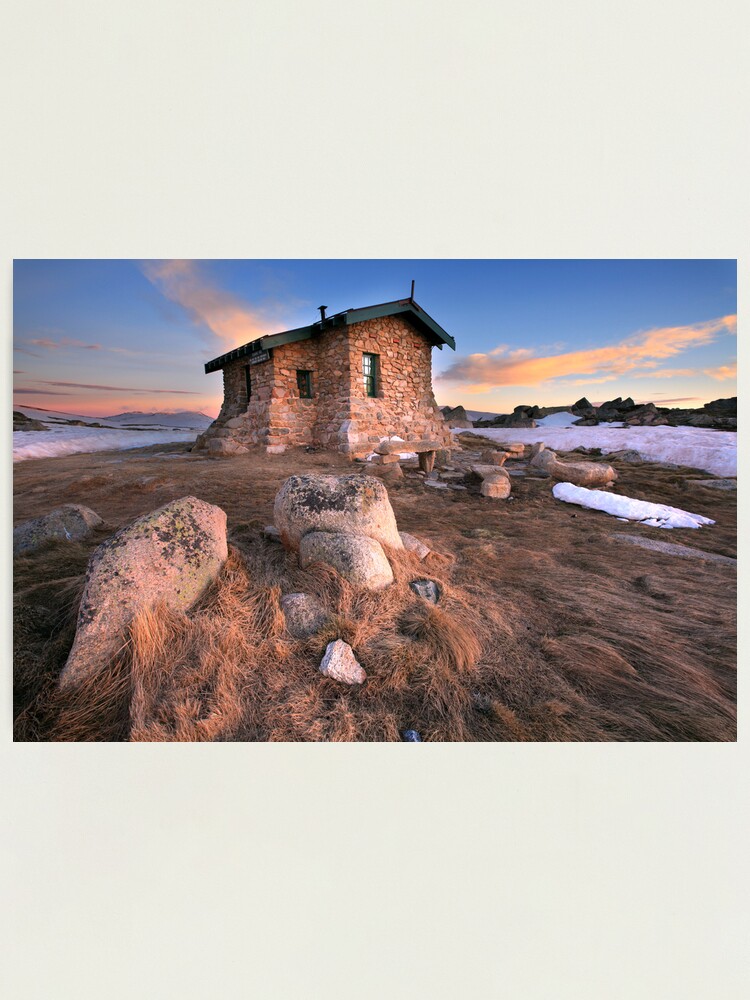 Alternate view of Seamans Hut Dawn, Mt Kosciusko, Australia Photographic Print