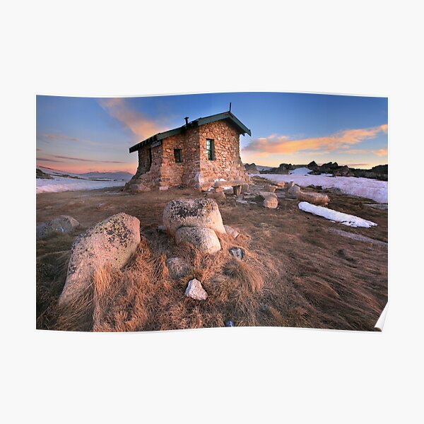 Seamans Hut Dawn, Mt Kosciusko, Australia Poster