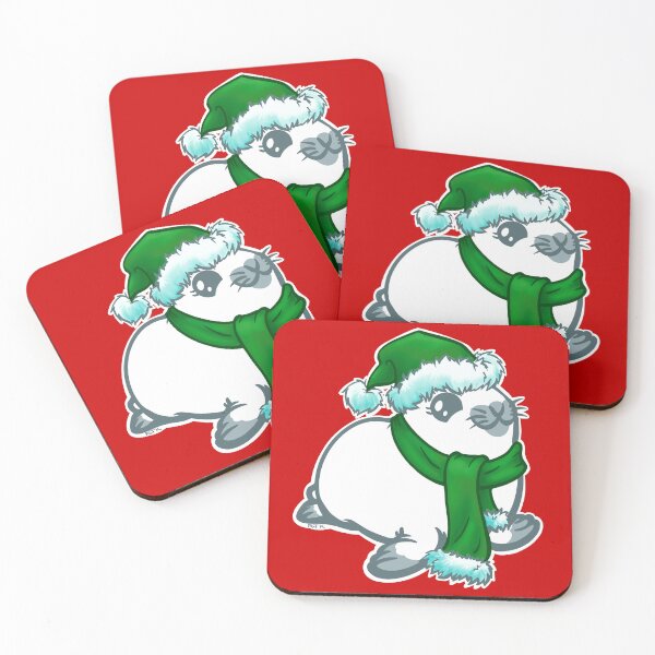 Item preview, Harp Seal Pup in Green Hat and Scarf designed and sold by RJKpoyp.