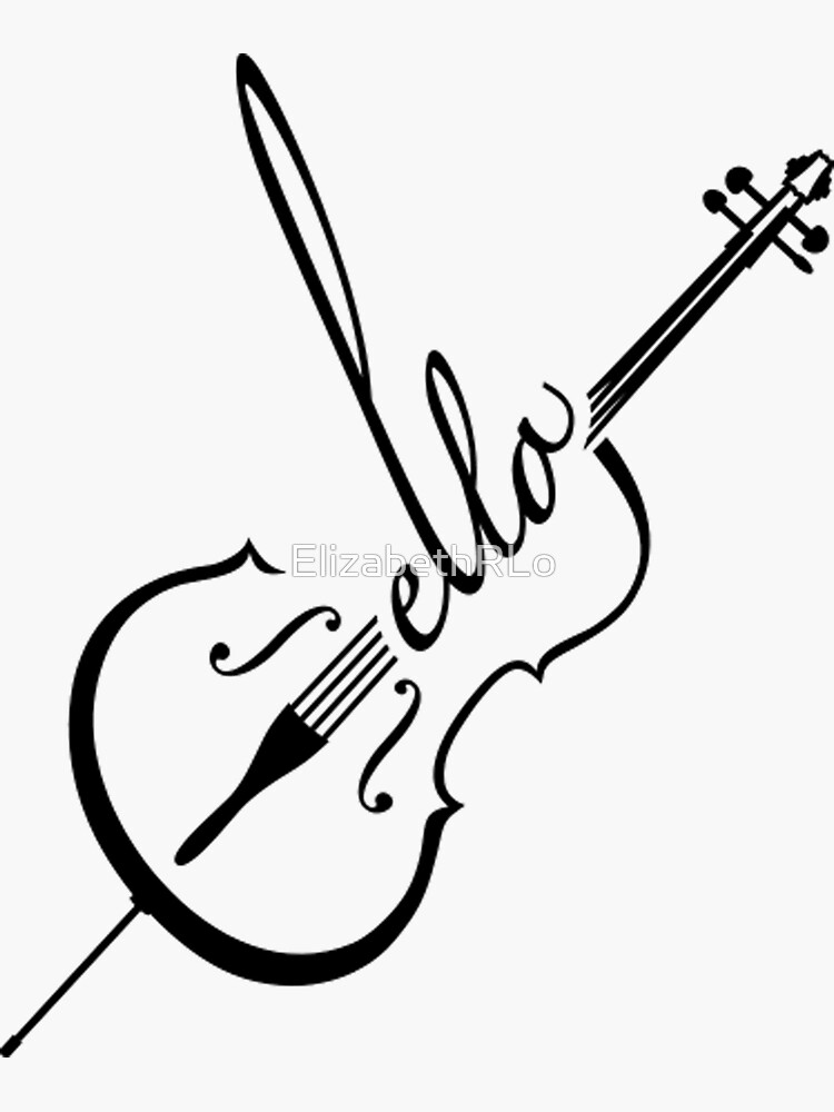  Cello  Sticker by ElizabethRLo Redbubble