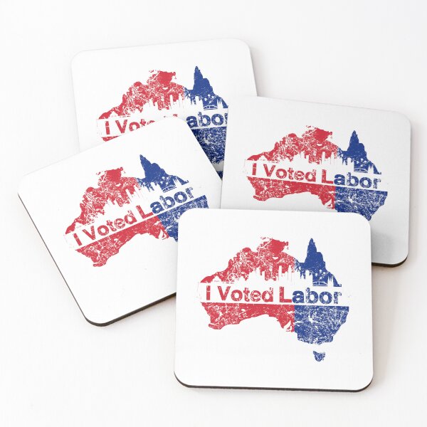 Item preview, I Voted for the Australian Labor Party with Melbourne skyline designed and sold by Manoroma.