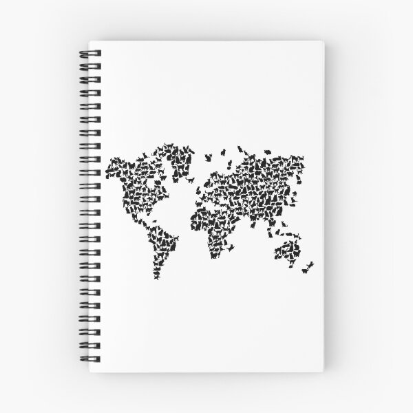 Aperçu de l'œuvre Cats World Map créée et vendue par InkistPrints.