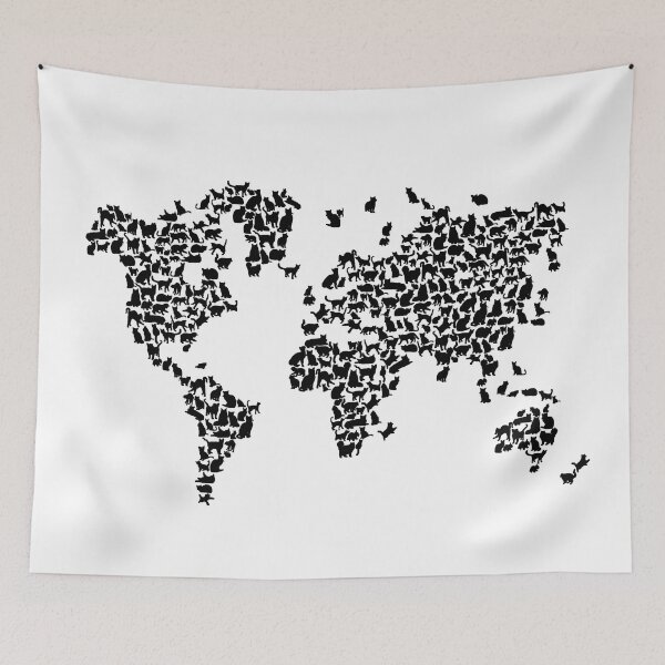 Item preview, Cats World Map designed and sold by InkistPrints.