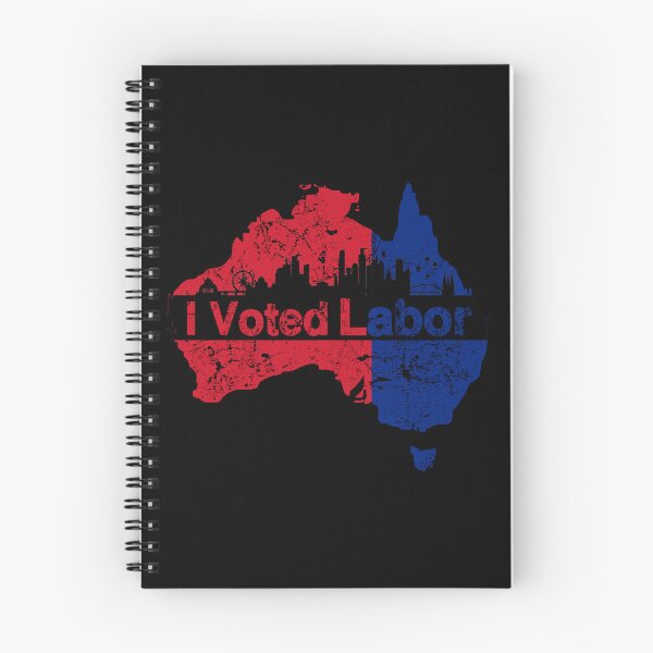 Item preview, I Voted for the Australian Labor Party with Melbourne skyline in black designed and sold by Manoroma.