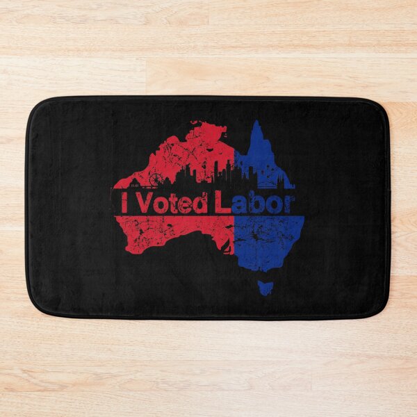 Item preview, I Voted for the Australian Labor Party with Melbourne skyline in black designed and sold by Manoroma.