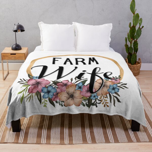 Item preview, Pretty Farm Wife With Flowers designed and sold by AloraDawnEve.