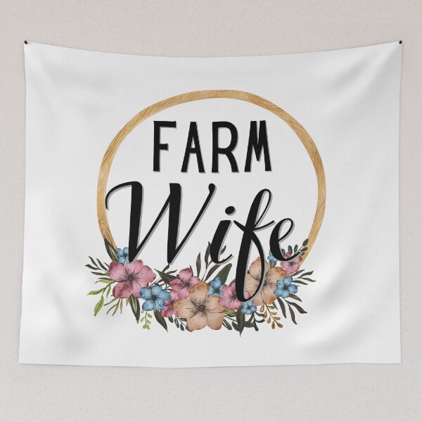 Item preview, Pretty Farm Wife With Flowers designed and sold by AloraDawnEve.