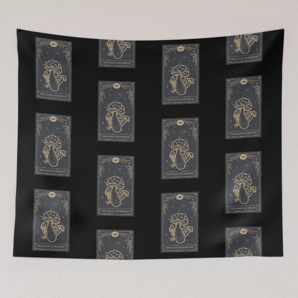 Item preview, Vintage Mushroom Lover Tarot Throw Pillow designed and sold by MagicWolfStar.