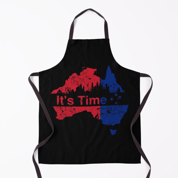 Item preview, Australian Labor Party, Its Time with Melbourne Skyline in black designed and sold by Manoroma.