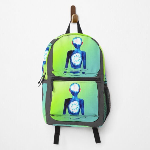 Item preview, Meditation Man w/ Headphones Lime Green designed and sold by RealmsBeyond.