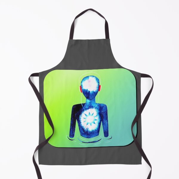 Item preview, Meditation Man w/ Headphones Lime Green designed and sold by RealmsBeyond.