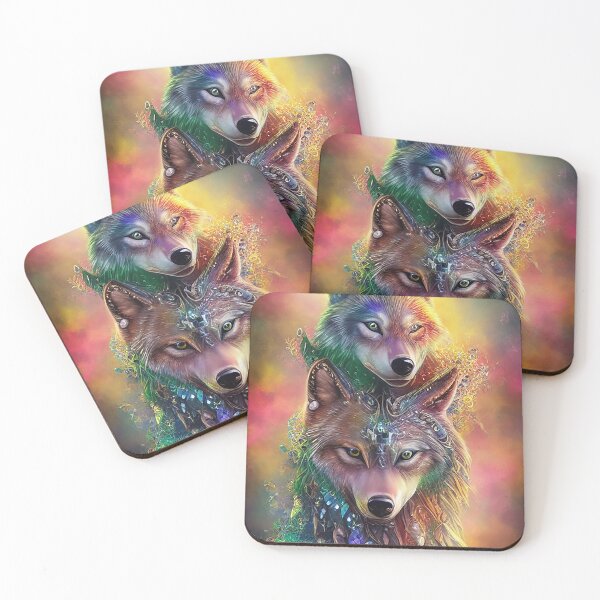 Item preview, Whimsical Wolves Colorful designed and sold by MixinMadness.