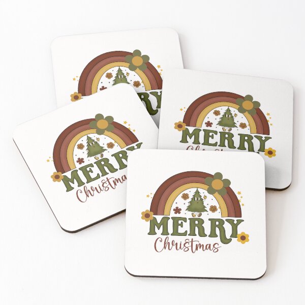 Item preview, Retro Merry Christmas Rainbow designed and sold by HappyLifeCreate.