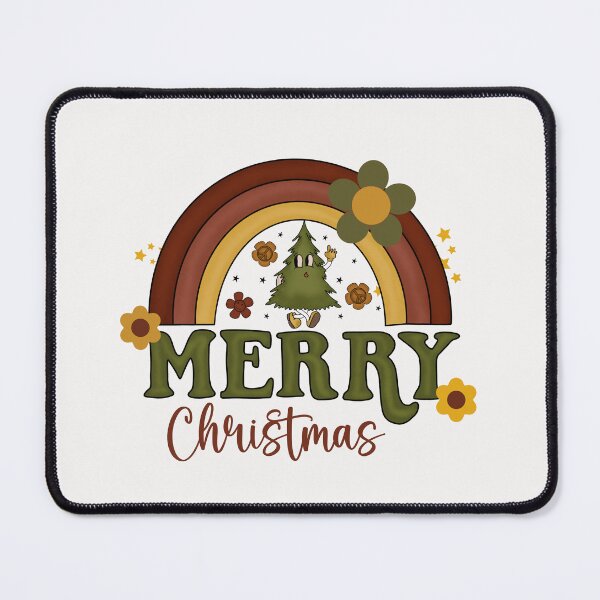 Item preview, Retro Merry Christmas Rainbow designed and sold by HappyLifeCreate.