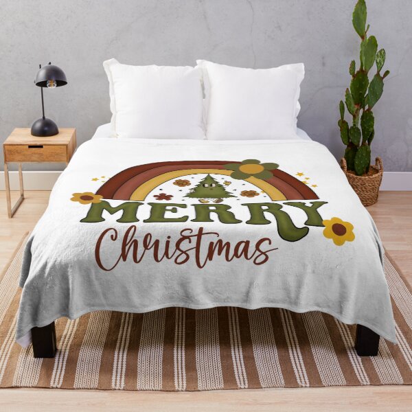Item preview, Retro Merry Christmas Rainbow designed and sold by HappyLifeCreate.