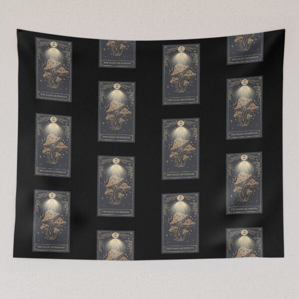 Item preview, Vintage Mushroom Lover Tarot Shower Curtain designed and sold by MagicWolfStar.