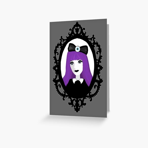 Purple Pastel Goth - Original Greeting Card