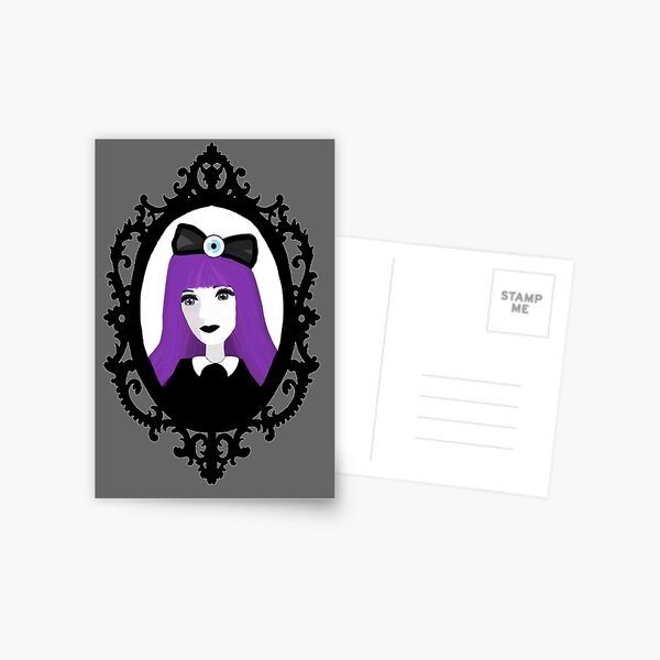 Purple Pastel Goth - Original Postcard