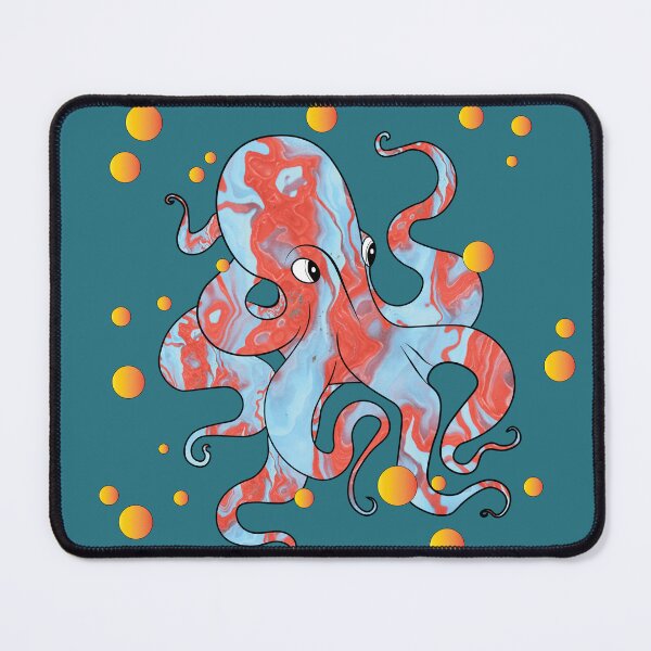 Item preview, Colorful Octopus playing with bubbles designed and sold by atedesigns.