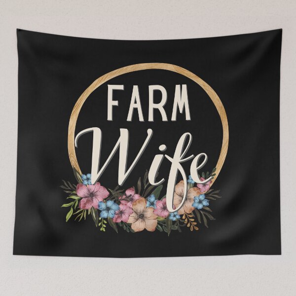 Item preview, Pretty Farm Wife with Flowers designed and sold by AloraDawnEve.