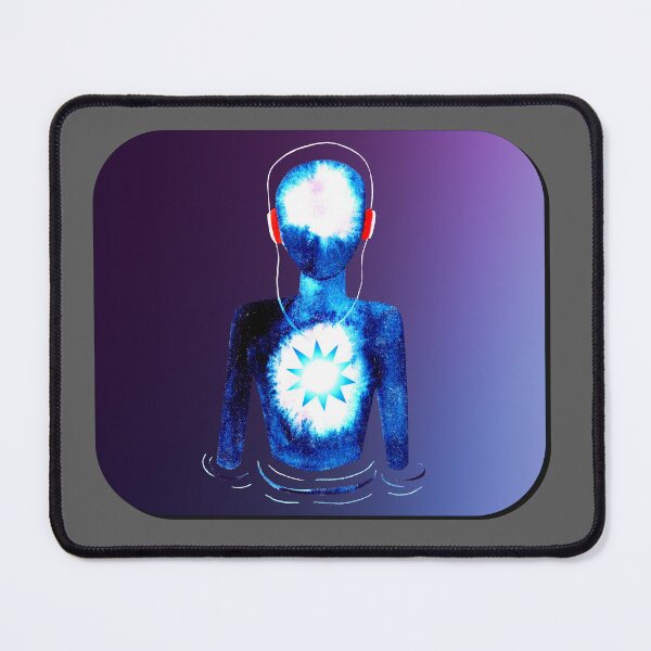 Item preview, Meditation Man w/ Headphones Purple Fade designed and sold by RealmsBeyond.