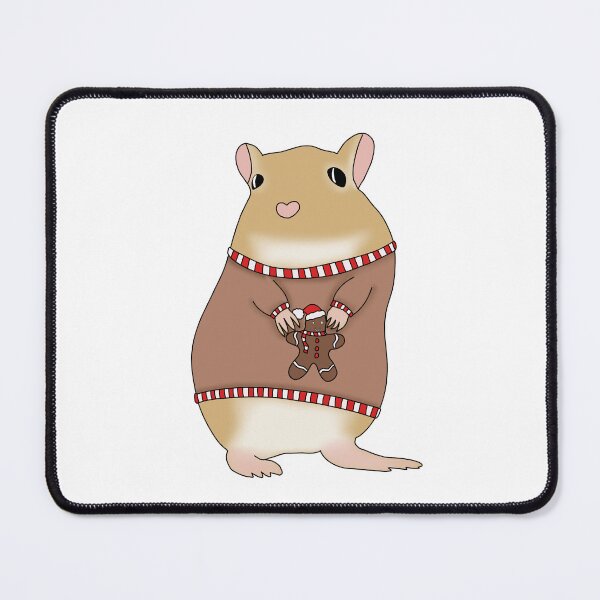 Item preview, Cute golden gerbil wearing christmas jumper designed and sold by Becky-Marie.