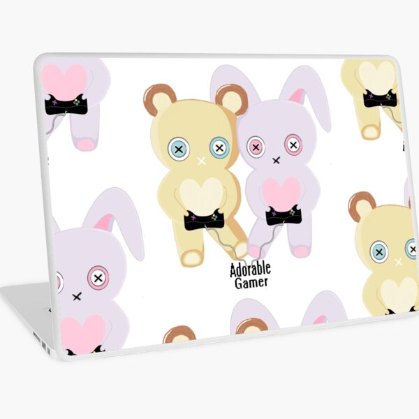 Adorable Gamer ~ Teddy & Bunny Laptop Skin