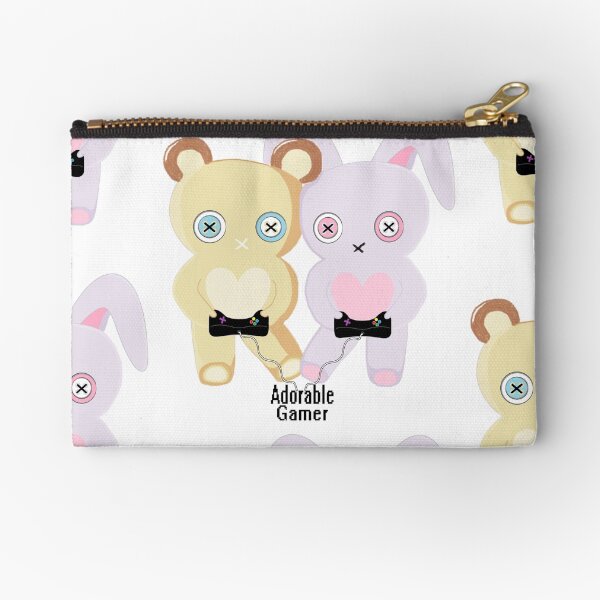 Adorable Gamer ~ Teddy & Bunny Zipper Pouch