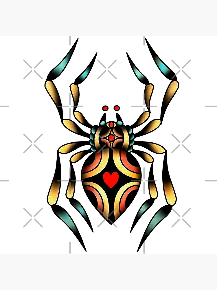 3wolv3s:spider-neotraditional-traditional-colortattoo-psychedelic-spider
