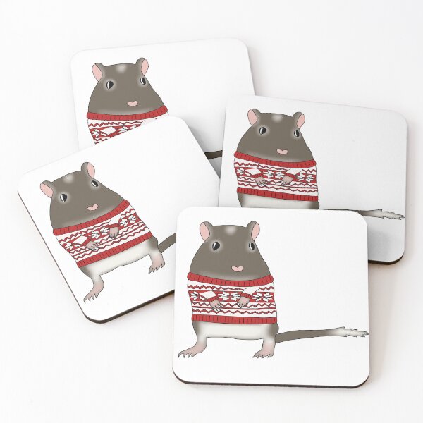 Item preview, Cute brown gerbil wearing christmas jumper  designed and sold by Becky-Marie.