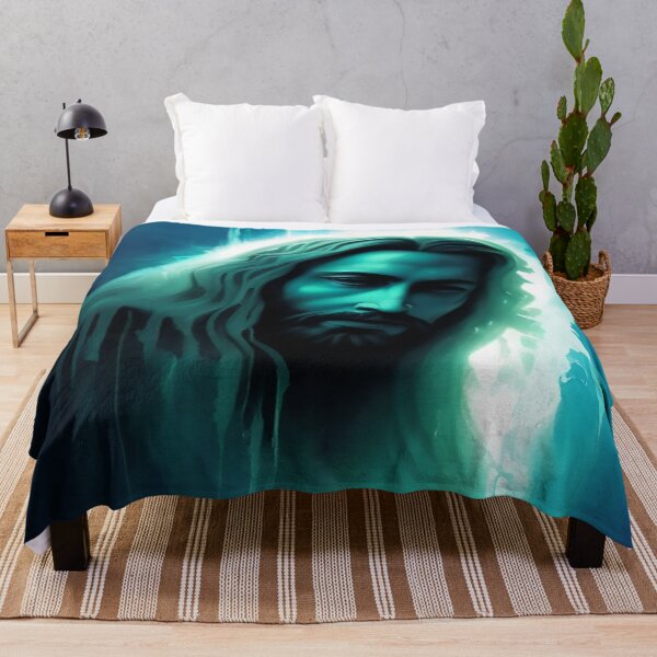 Item preview, Jesus of Nazareth Brilliant Aqua Blue designed and sold by deniselynnimage.