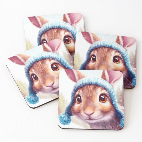 Item preview, Cutedom - Hare In A Winter Hat designed and sold by RaynbowCute.