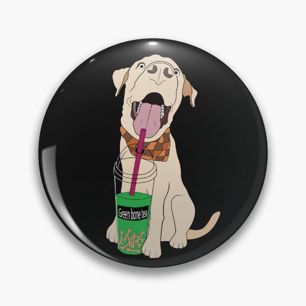 Item preview, Golden Labrador Dog drinking bone tea designed and sold by atedesigns.