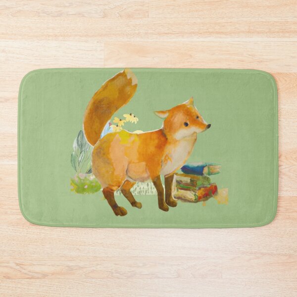 Item preview, Watercolor Spring Woodland Fox, Orange Boho Floral fox, Woodland watercolour fox designed and sold by Artsareus.