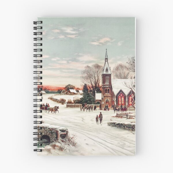 Item preview, Escena de invierno de Nochebuena vintage designed and sold by tomorrowsart.